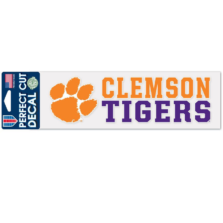 Clemson Tigers Decal 3x10 Perfect Cut Color