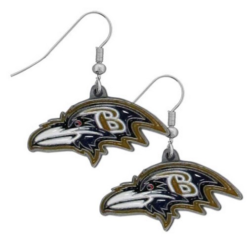 Siskiyou Baltimore Ravens Dangle Earrings -