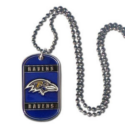 Siskiyou Baltimore Ravens Necklace Tag Style