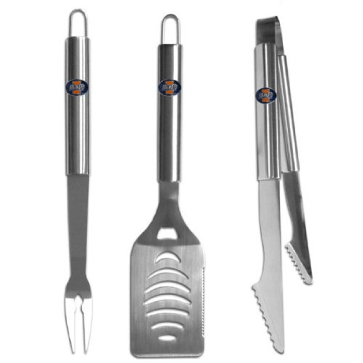 Illinois Fighting Illini Grilling BBQ 3 Piece Utensil Set