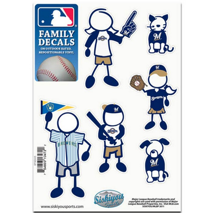 Milwaukee Brewers Decal 5x7 Family Sheet