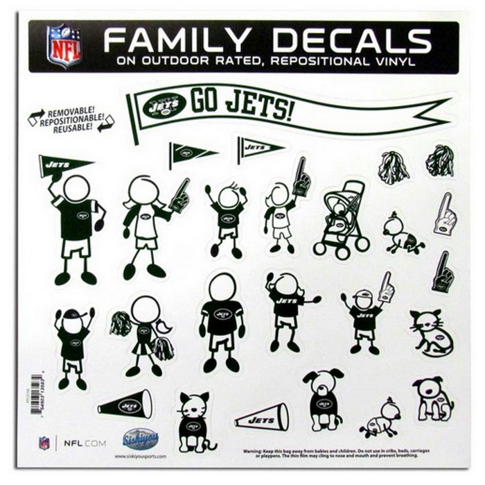 New York Jets Decal 11x11 Family Sheet