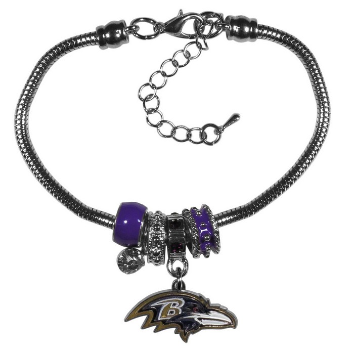 Baltimore Ravens Bracelet Euro Bead Style