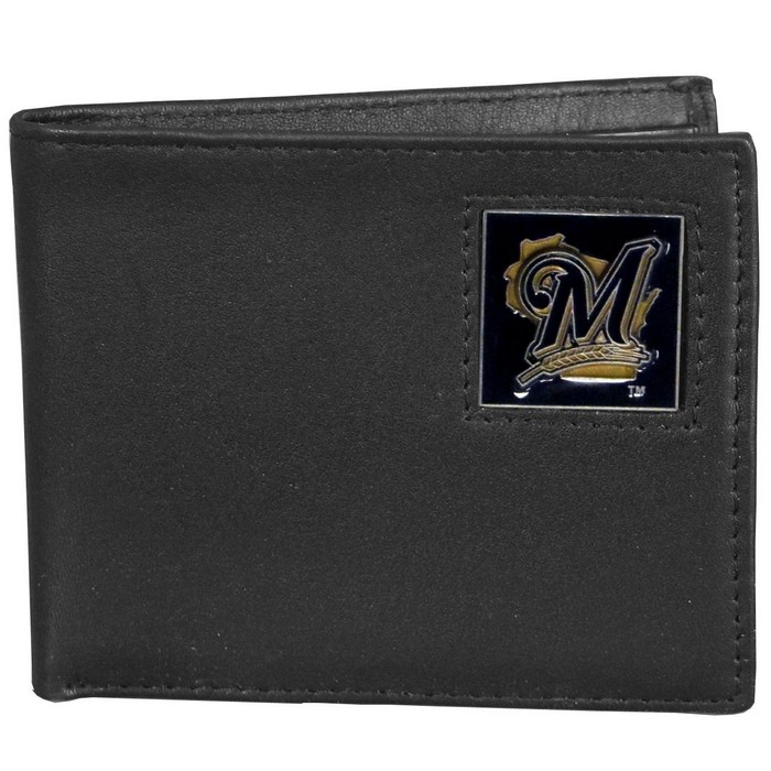 Milwaukee Brewers Wallet Bi-Fold Leather