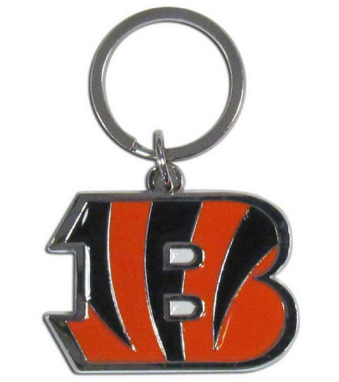 Cincinnati Bengals Chrome Logo Cut Keychain