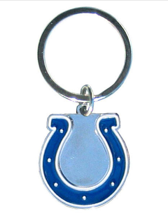 Indianapolis Colts Chrome Logo Cut Keychain