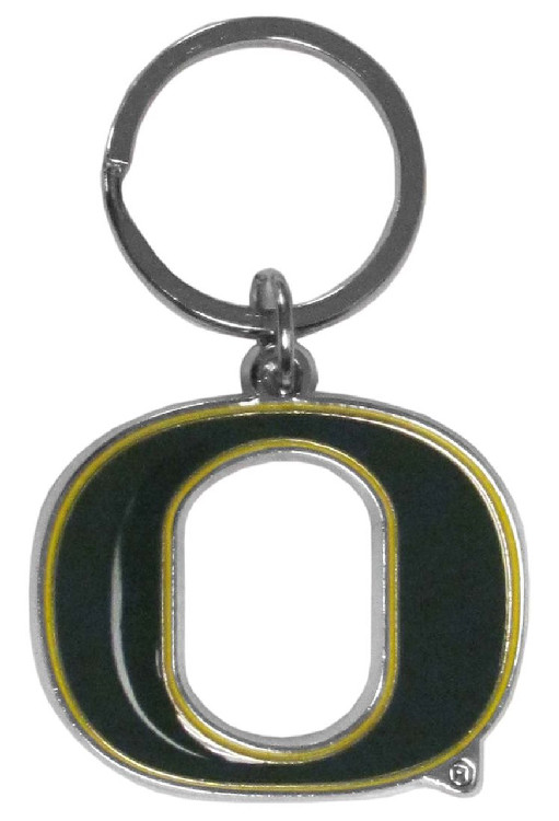 Oregon Ducks Chrome Logo Cut Keychain