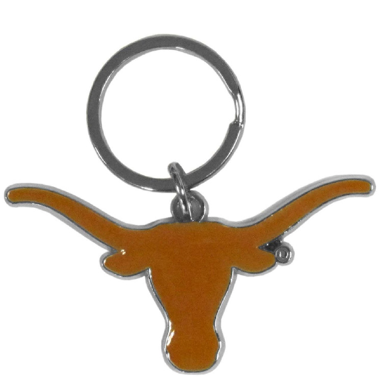 Texas Longhorns Chrome Logo Cut Keychain