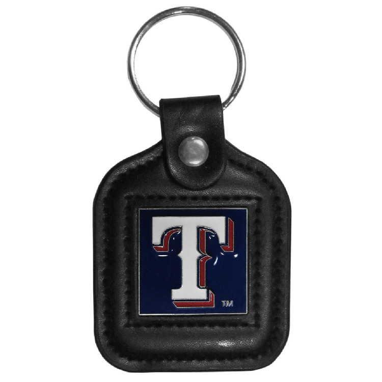 Texas Rangers Key Ring Square Leather CO