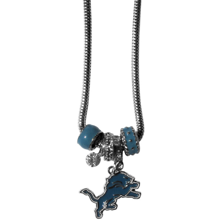 Detroit Lions Necklace Euro Bead Style