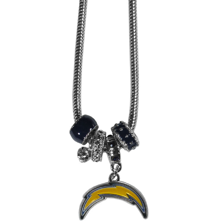 Los Angeles Chargers Necklace Euro Bead Style