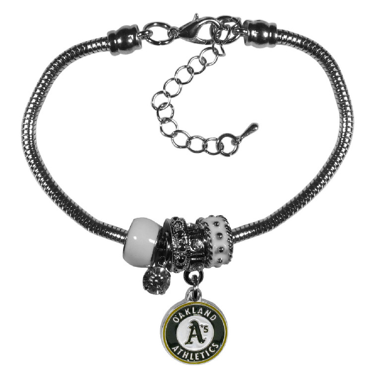 Oakland Athletics Bracelet Euro Bead Style CO