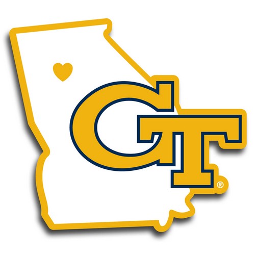 Siskiyou Georgia Tech Yellow Jackets Decal Home State Pride Style -