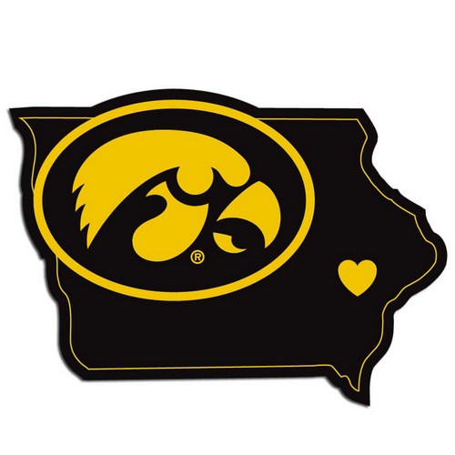 Siskiyou Iowa Hawkeyes Decal Home State Pride Style