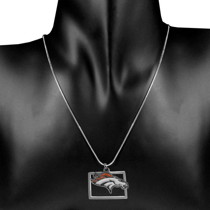 Siskiyou Denver Broncos Necklace State Charm -