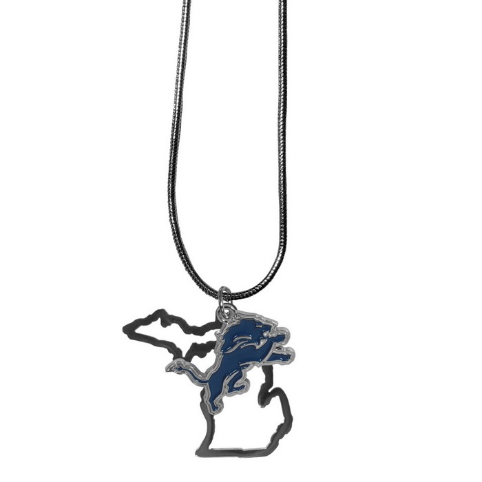 Siskiyou Detroit Lions Necklace State Charm -