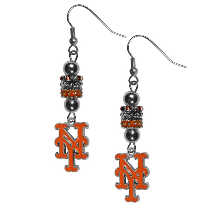 New York Mets Earrings Fish Hook Post Euro Style CO