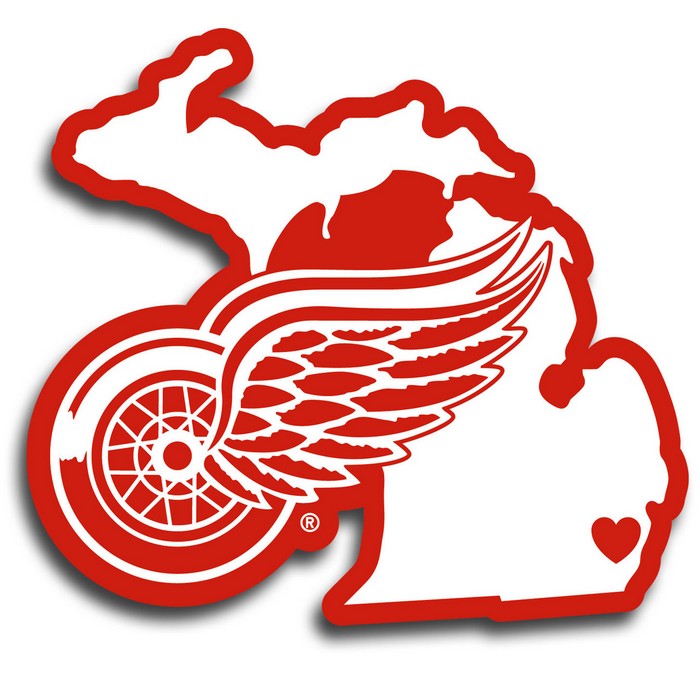 Siskiyou Detroit Red Wings Decal Home State Pride Style -