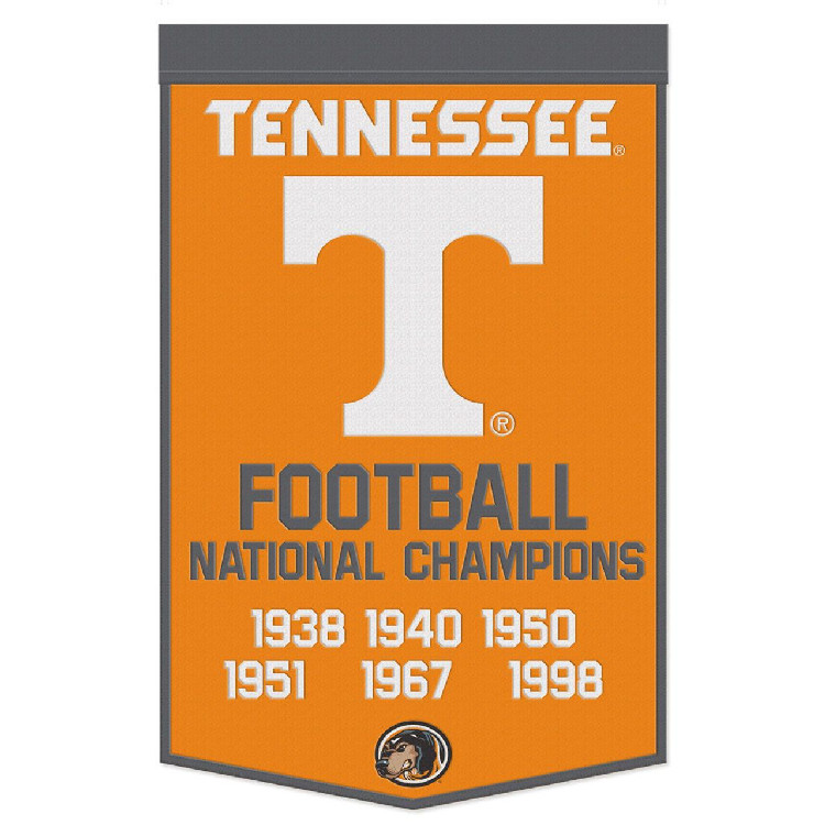 Tennessee Volunteers Banner Wool 24x38 Dynasty Champ Design Football