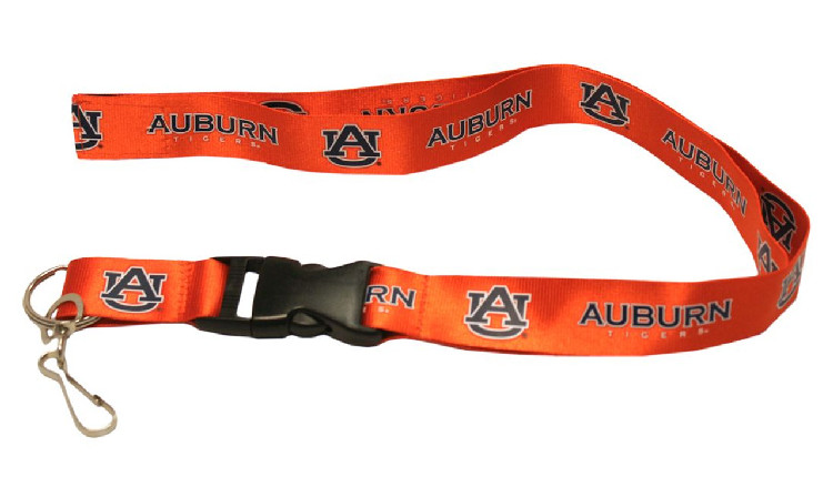 Auburn Tigers Lanyard Breakaway with Key Ring Style