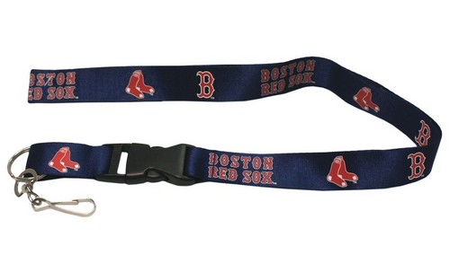 Pro Specialties Group Boston Red Sox Lanyard - Breakaway with Key Ring