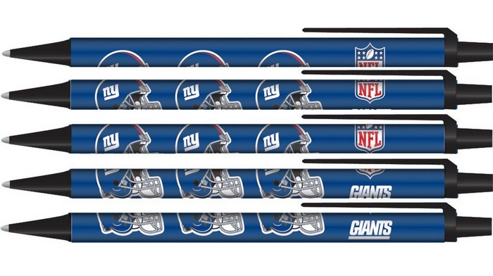 New York Giants Pens Click Style 5 Pack