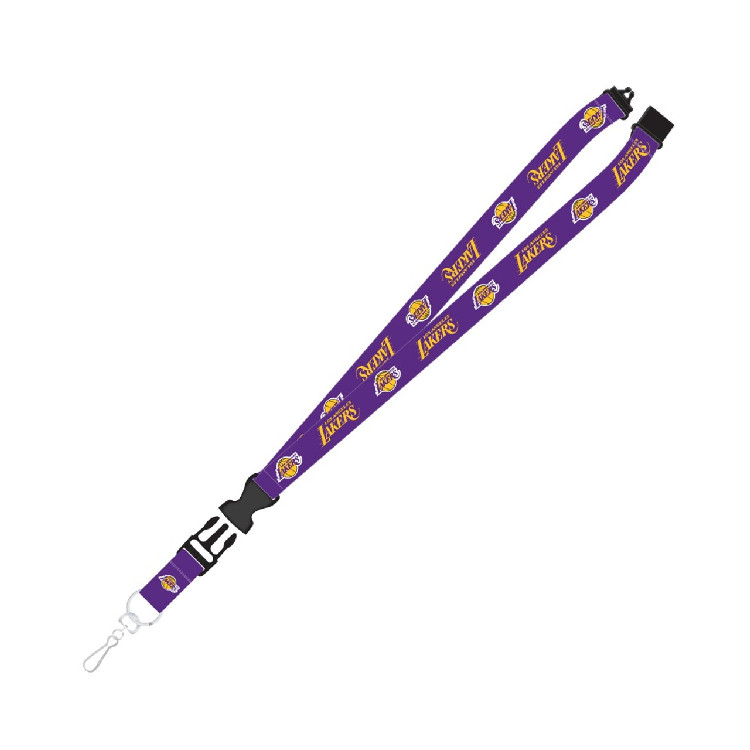 Los Angeles Lakers Lanyard Breakaway with Key Ring Style Purple Team