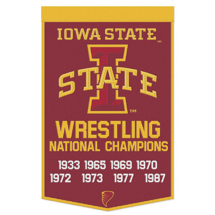 Iowa State Cyclones Banner Wool 24x38 Dynasty Champ Design Wrestling