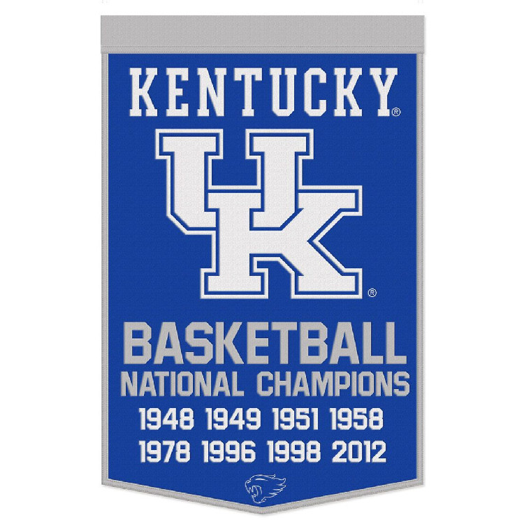 Kentucky Wildcats Banner Wool 24x38 Dynasty Champ Design Basketball