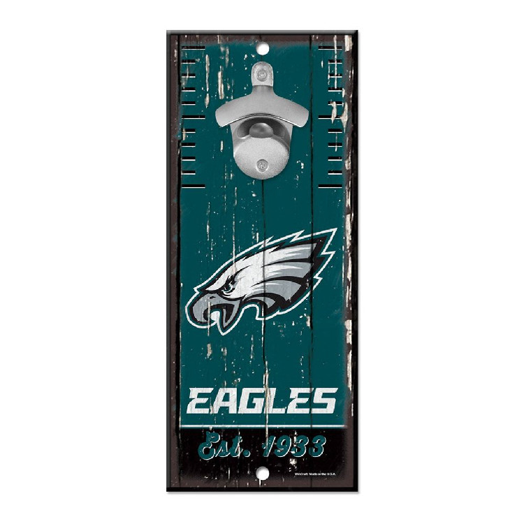 Philadelphia Eagles Sign Wood 5x11 Bottle Opener