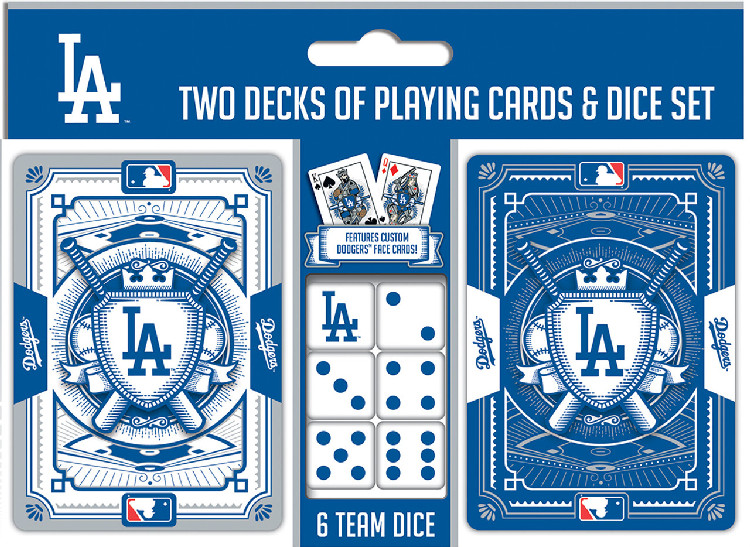 Los Angeles Dodgers Playing Cards and Dice Set