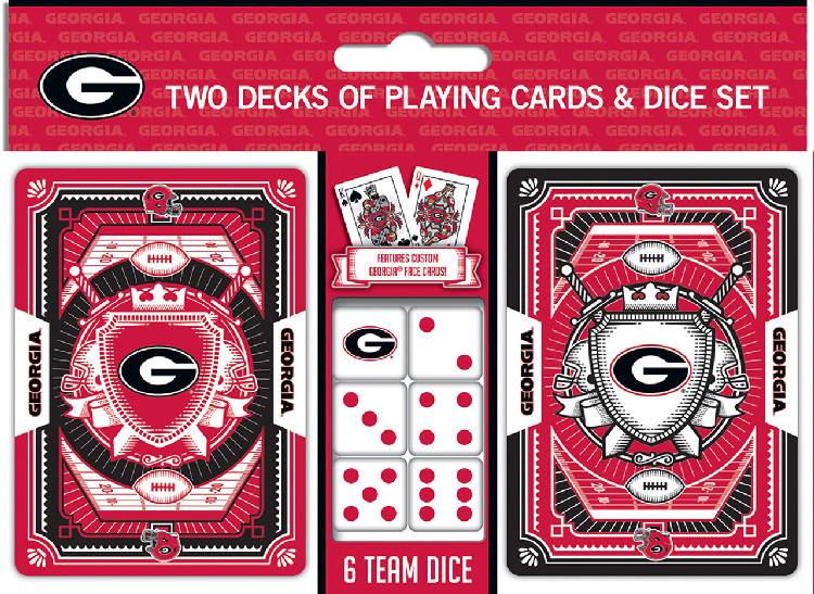 Georgia Bulldogs Playing Cards and Dice Set