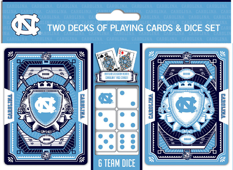 North Carolina Tar Heels Playing Cards and Dice Set