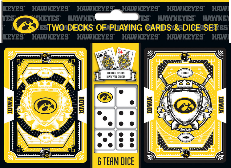 Iowa Hawkeyes Playing Cards and Dice Set