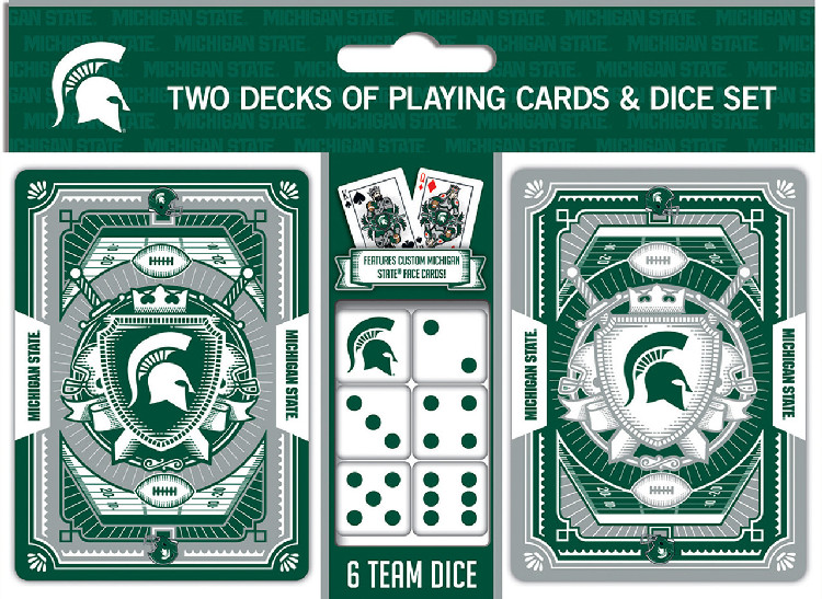 Michigan State Spartans Playing Cards and Dice Set