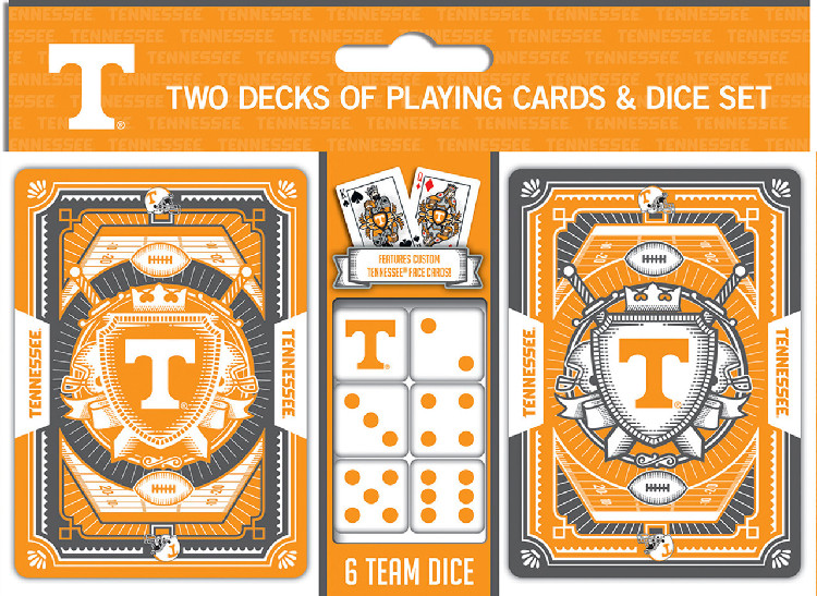 Tennessee Volunteers Playing Cards and Dice Set