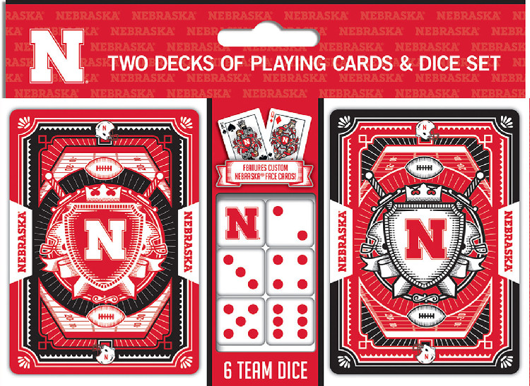 Nebraska Cornhuskers Playing Cards and Dice Set