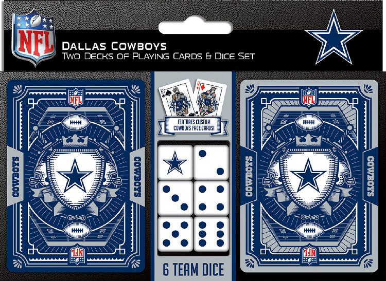 Dallas Cowboys Playing Cards and Dice Set