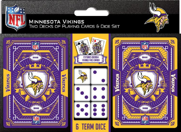 Minnesota Vikings Playing Cards and Dice Set