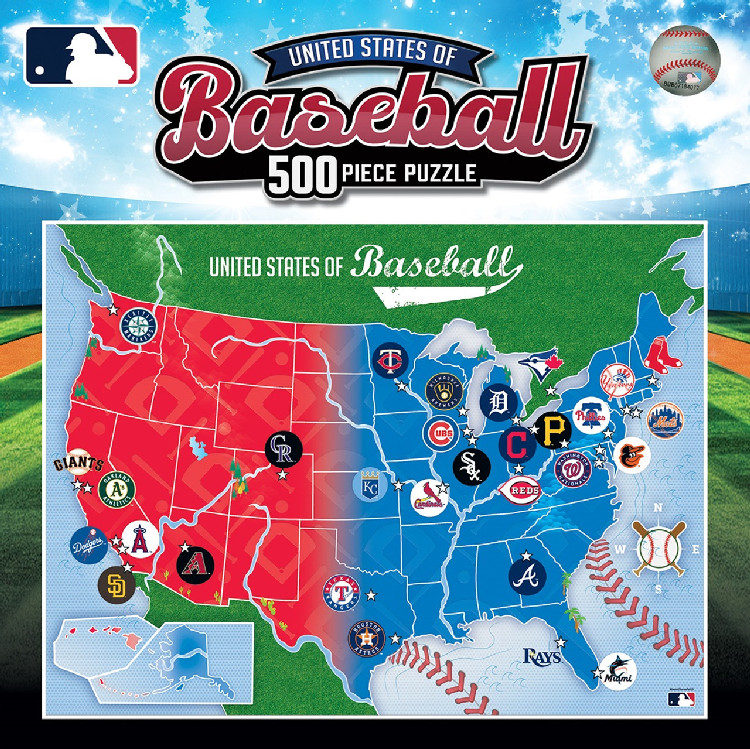 MLB Baseball Map Puzzle 500 Piece