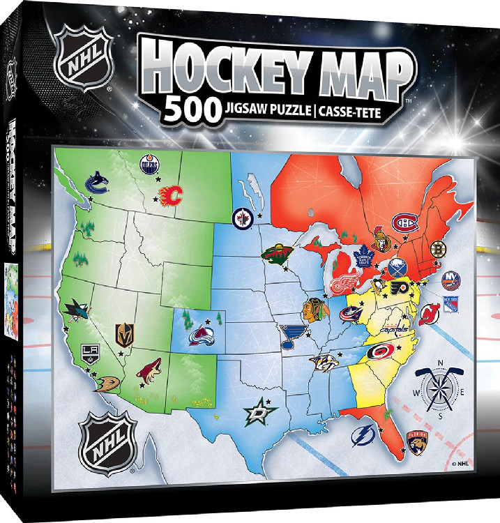 NHL Hockey Map Puzzle 500 Piece