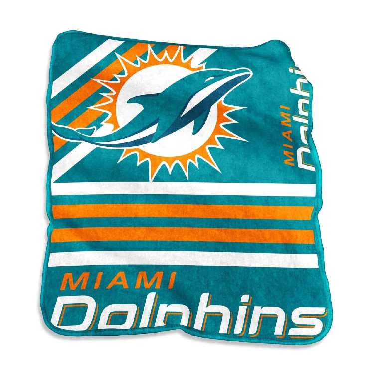 Miami Dolphins Blanket 50x60 Raschel Throw