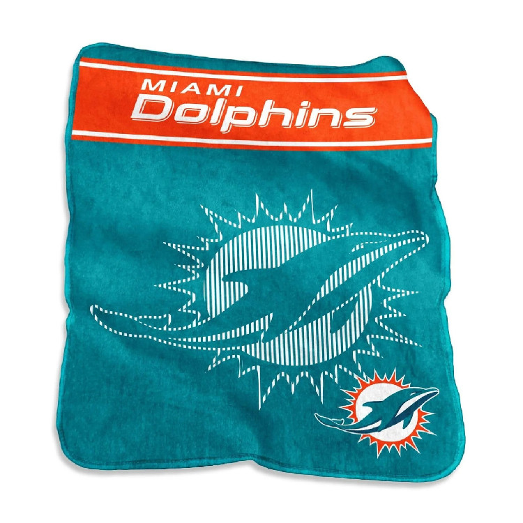 Miami Dolphins Blanket 60x80 Raschel Throw