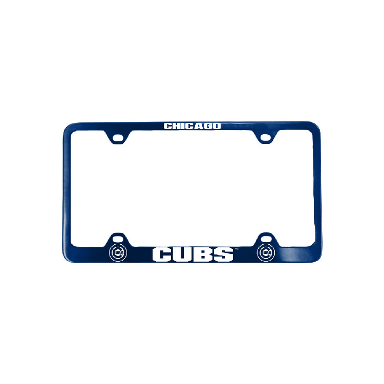 Chicago Cubs License Plate Frame Laser Cut Blue