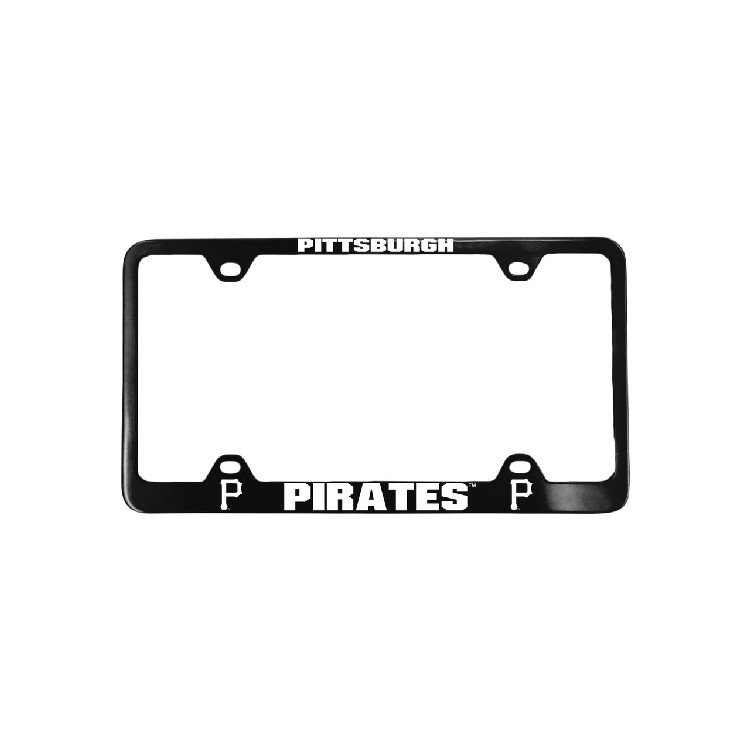 Pittsburgh Pirates License Plate Frame Laser Cut Black