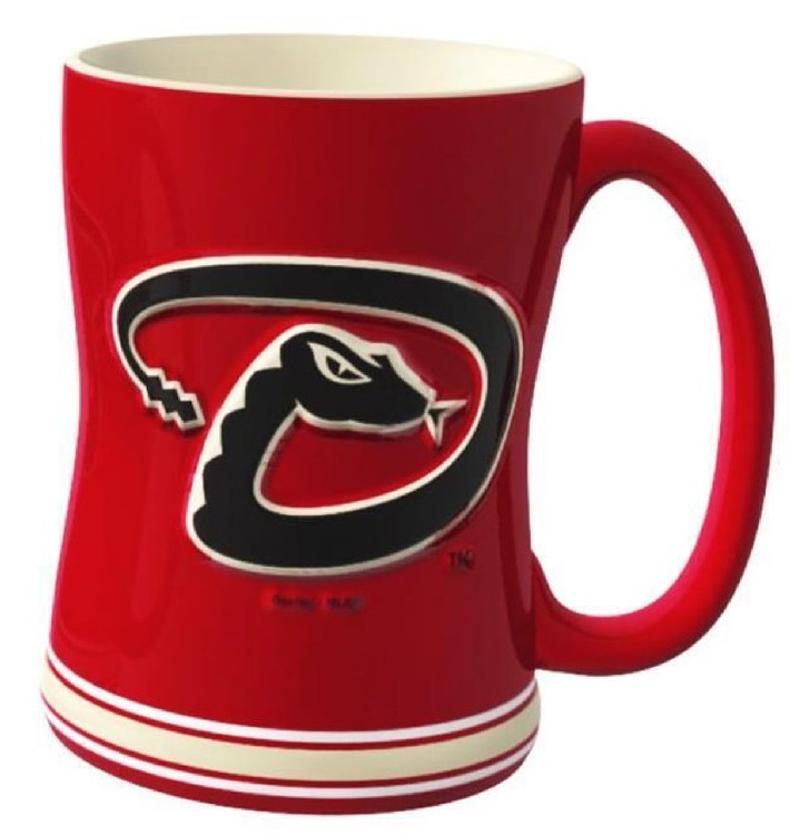 Arizona Diamondbacks Coffee Mug 14oz Sculpted Relief Team Color