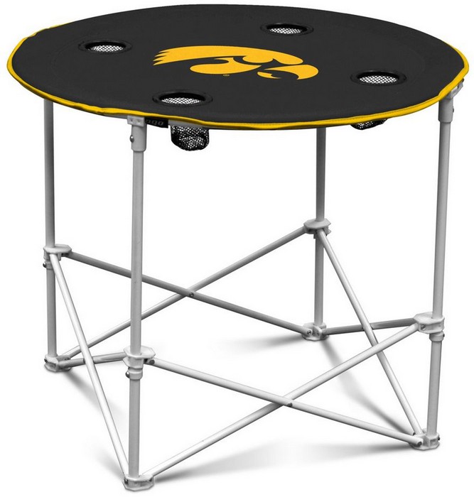 Iowa Hawkeyes Round Tailgate Table