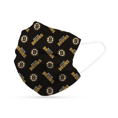 Logo Brands Boston Bruins Face Mask Disposable 6 Pack