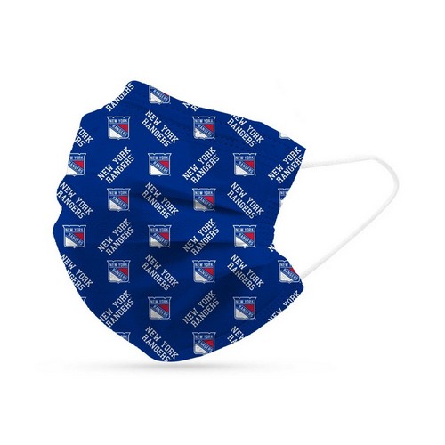 Logo Brands New York Rangers Face Mask Disposable 6 Pack