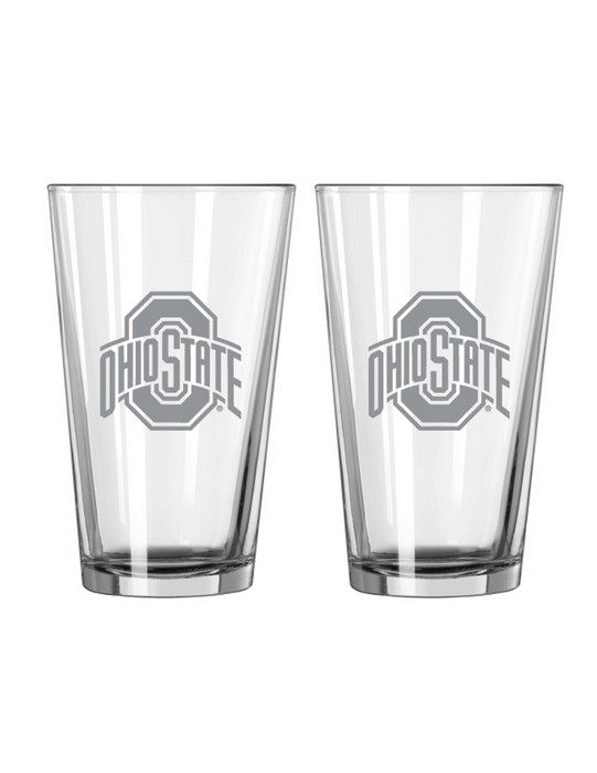 Ohio State Buckeyes Glass Pint Frost Design 2 Piece Set